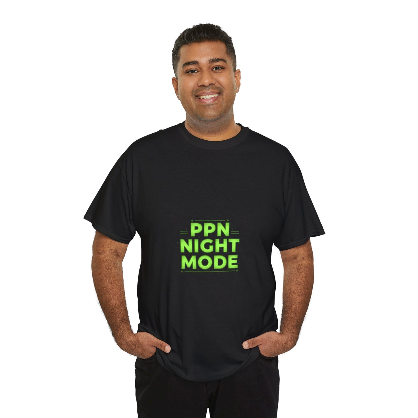 Night Mode Club Tee — “PPN Night Mode” Neon Graphic T-Shirt