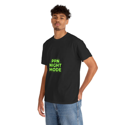 Night Mode Club Tee — “PPN Night Mode” Neon Graphic T-Shirt