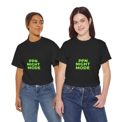Night Mode Club Tee — “PPN Night Mode” Neon Graphic T-Shirt