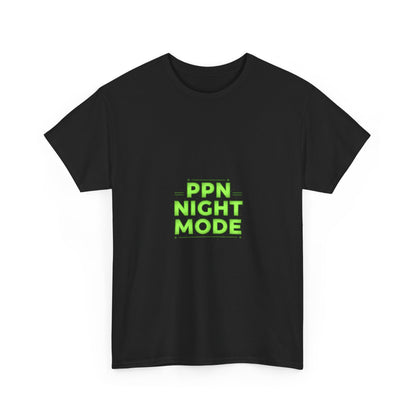Night Mode Club Tee — “PPN Night Mode” Neon Graphic T-Shirt